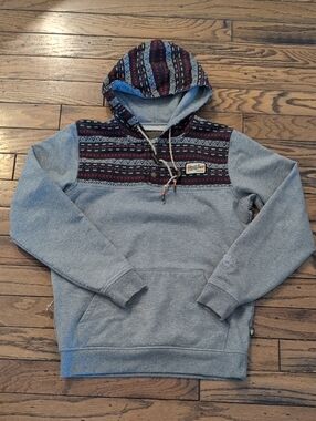 Howler Brothers Shaman Hoodie With Multi Color Aztec Yoke
